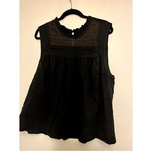 Bohemian Cotton-blend Embroidered Tank